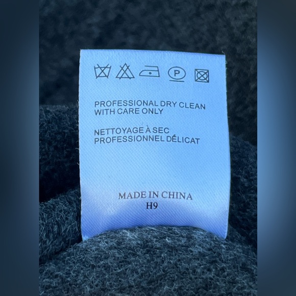 Women Joseph Lisa Long Wool Cashmere Coat Collared tie Long Sleeve grey 42 - Picture 7 of 7